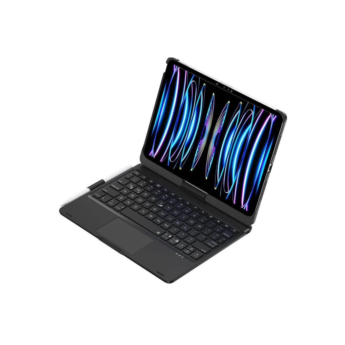 Apple İpad Pro 11 (2024) F11 Ats Kılıf Magic Dönen Klavyeli Tablet Kılıf - Siyah görsel 3