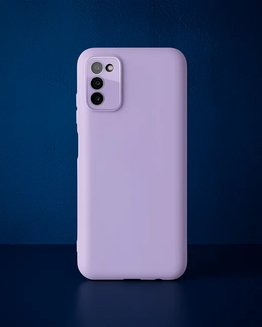 Samsung Galaxy A03s Kılıf Lansman Glass Kapak - Lila