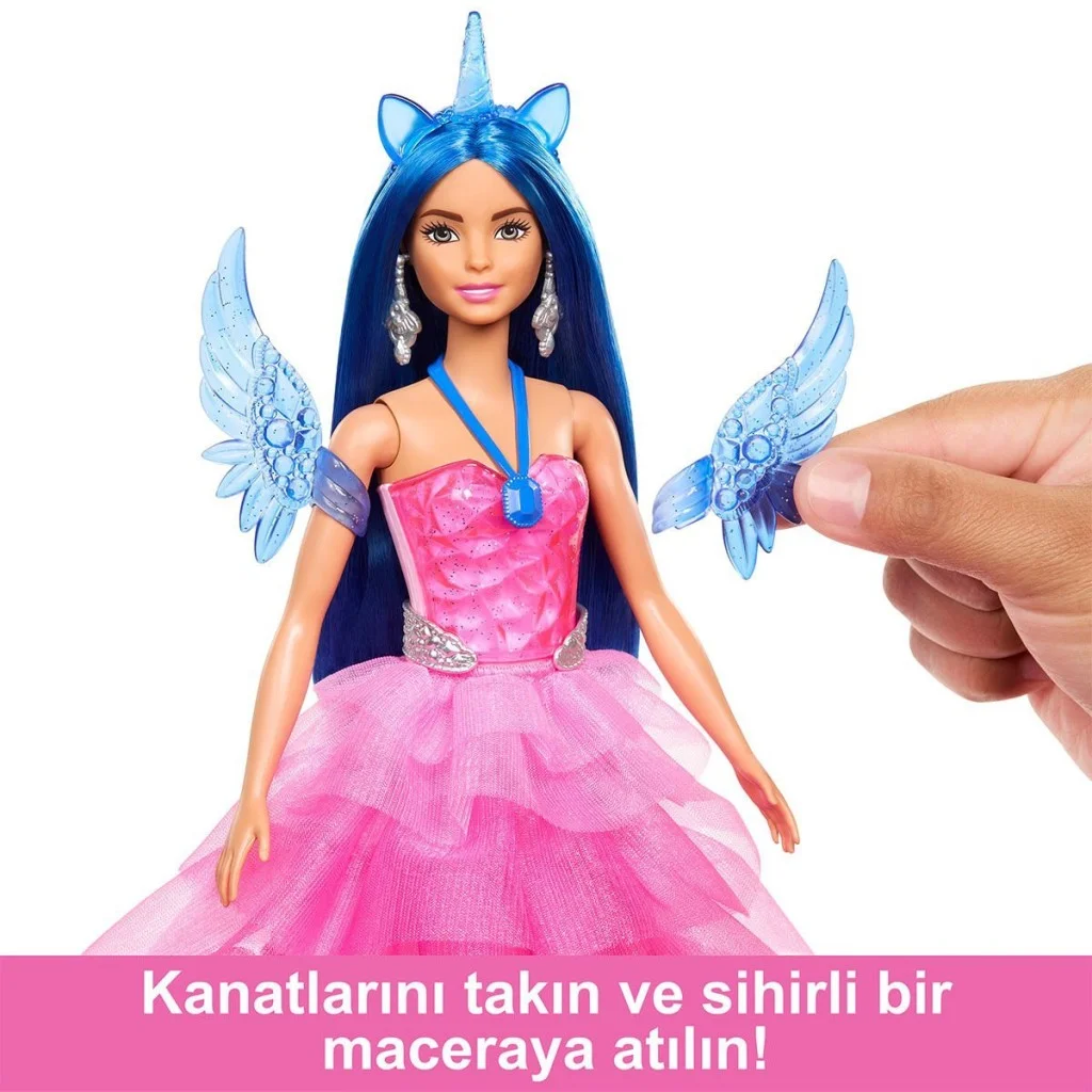 HRR16 Mavi Saçlı Prenses Bebek görsel 4
