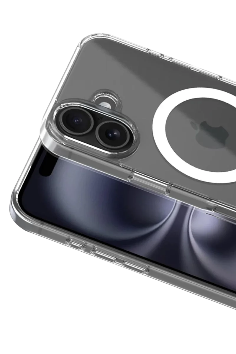 Apple iPhone 16 Combo Sert Şeffaf Magsafe Kapak - Şeffaf görsel 2