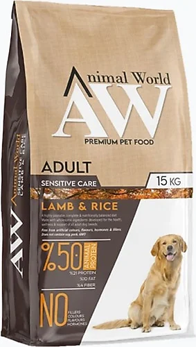 AW.Yetişkin kuzulu köpek maması 15 kg