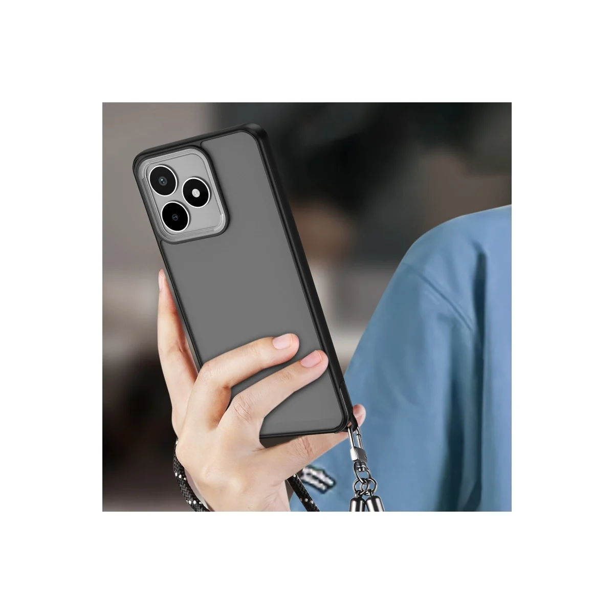 Realme C53 Kılıf Elegant Kapak - Titan Gri görsel 2