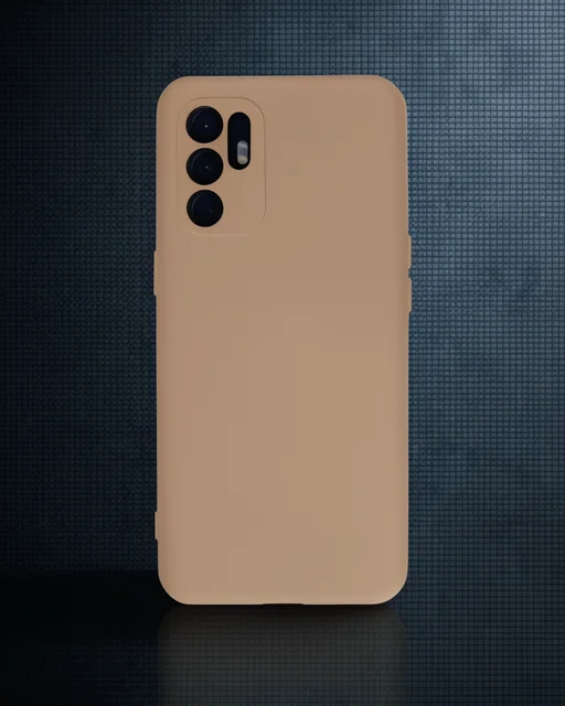 Oppo Reno 6 Kılıf Nano İçi Kadife Silikon - Pudra
