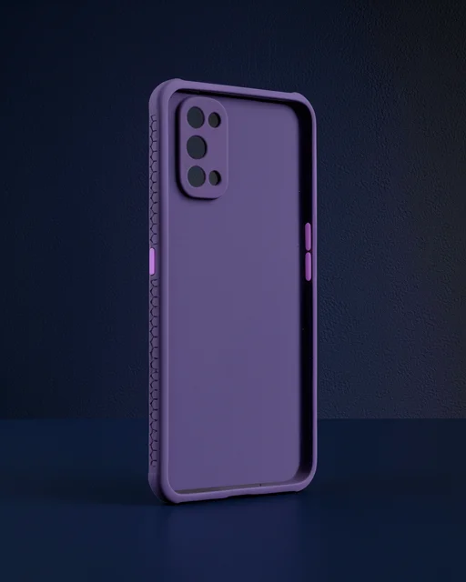 Realme 7 Pro Kılıf Miami Şeffaf Silikon - Açık Mor