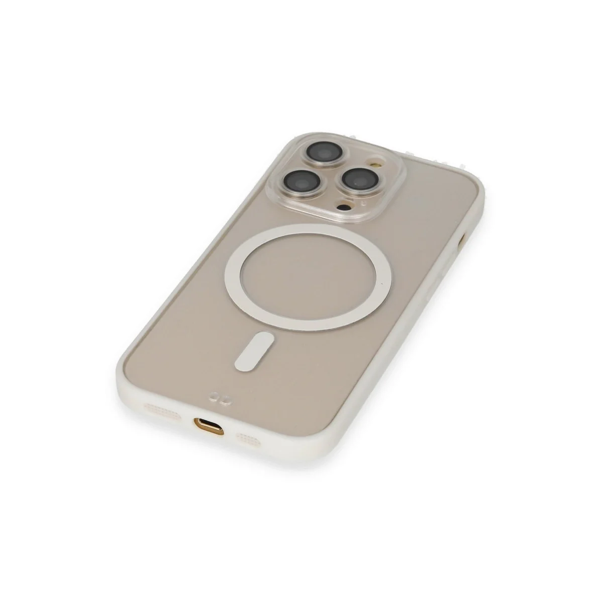Apple İphone 14 Pro Kılıf Grand Magneticsafe Kapak - Beyaz görsel 3