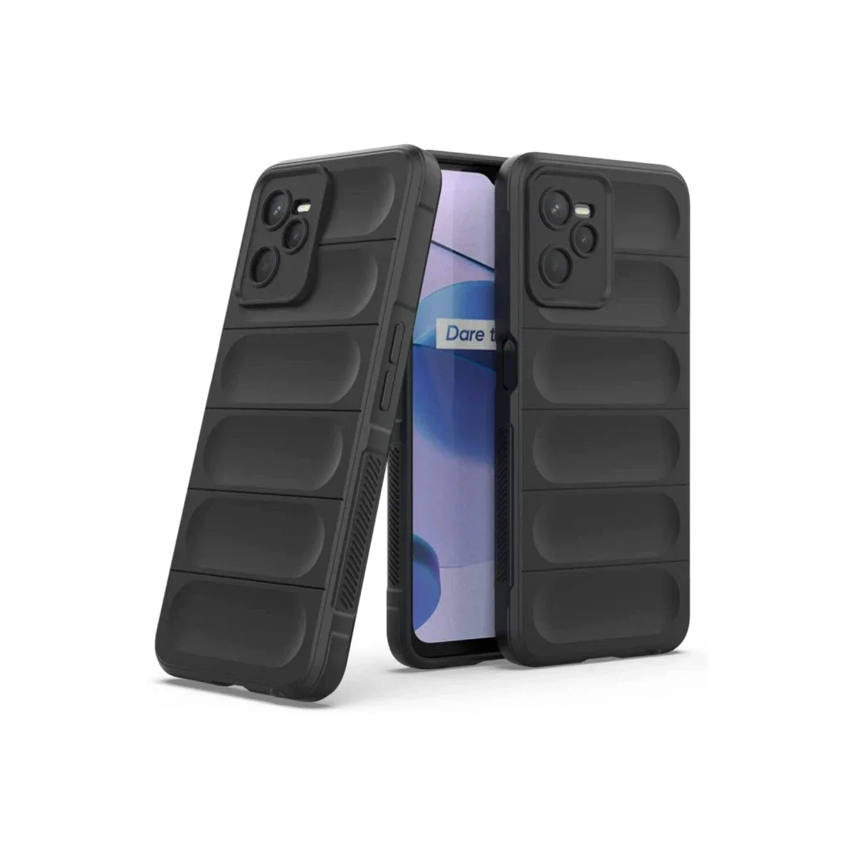 Realme C35 Kılıf Optimum Silikon - Siyah görsel 2