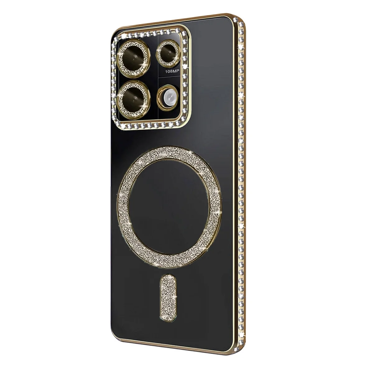 Xiao Red Note 13 Pro 4g Joke Simli Magneticsafe Kılıf - Gold görsel 3