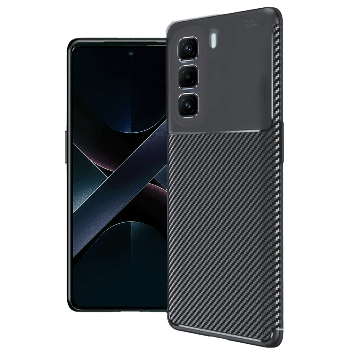 İnfinix Hot 50 4G Kılıf Auto Focus Karbon Kapak - Siyah