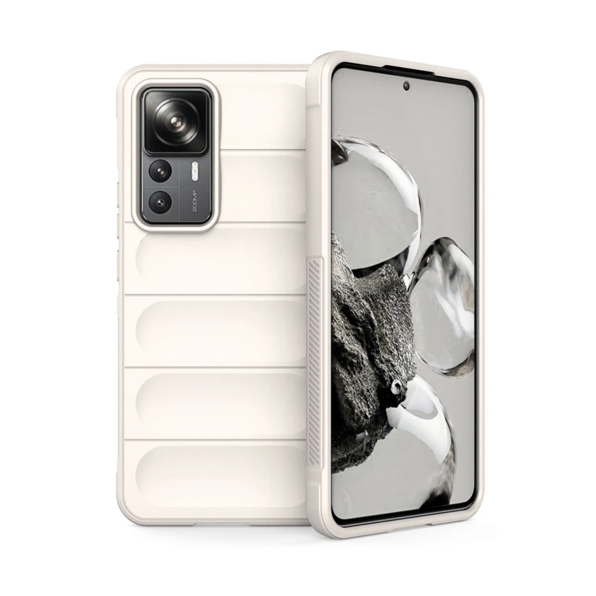 Xiao 12t Pro Kılıf Optimum Silikon - Krem
