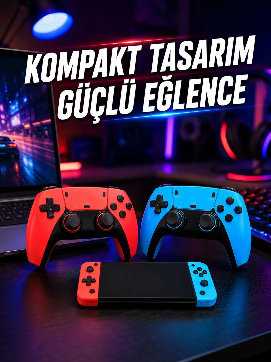 Kablosuz Retro Oyun Konsolu HD TV Bağlantılı Çift Gamepad Seti