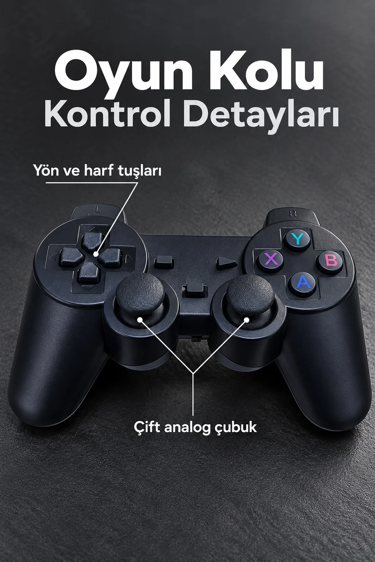 Çift Oyun Kollu HDMI TV Oyun Seti görsel 4