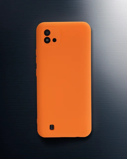 Realme C11 2021 Kılıf Nano İçi Kadife Silikon - Turuncu