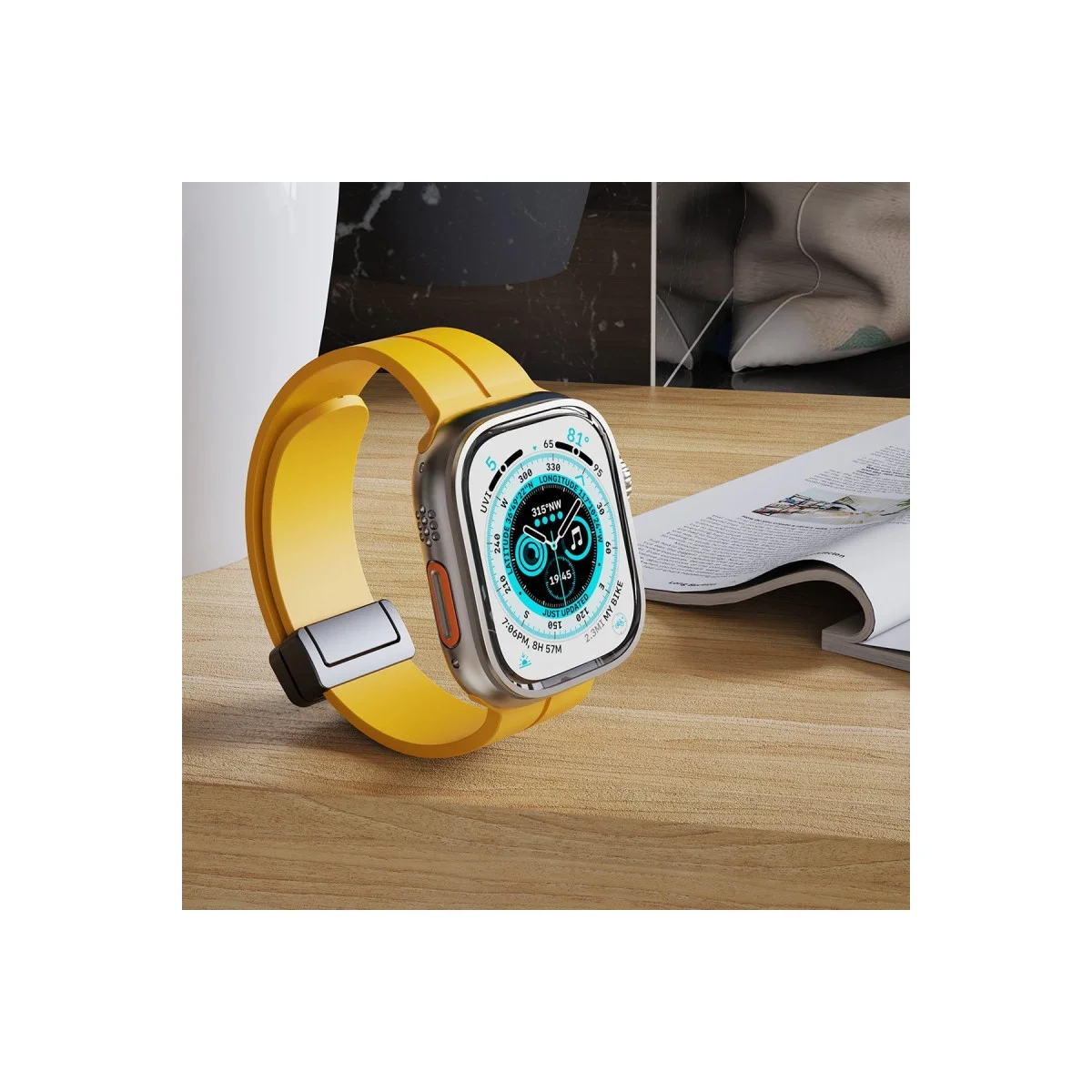 Apple Watch 38mm Kr412 Elegance Stylısh Kordon (saat Değildir) - Siyah görsel 5