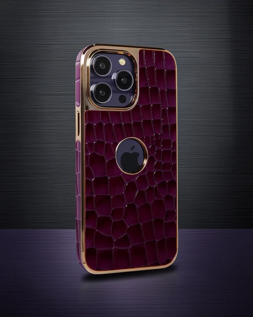Apple İphone 14 Pro Kılıf Snake Kapak - Derin Mor