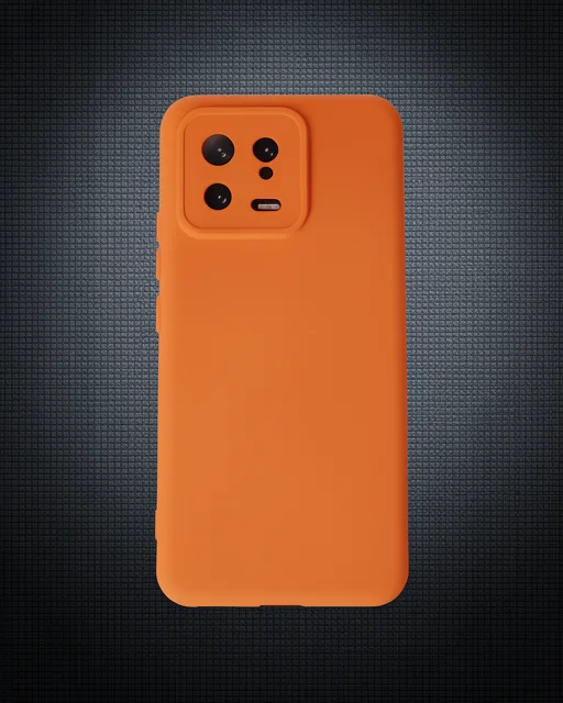 Xiaomi Mi 13 Kılıf Nano İçi Kadife Silikon - Turuncu