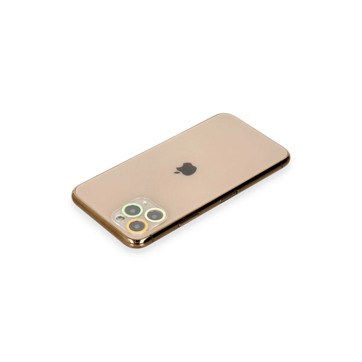 Apple İphone 11 Pro Renkli Kamera Lens Koruma Cam - Pembe-mavi görsel 2