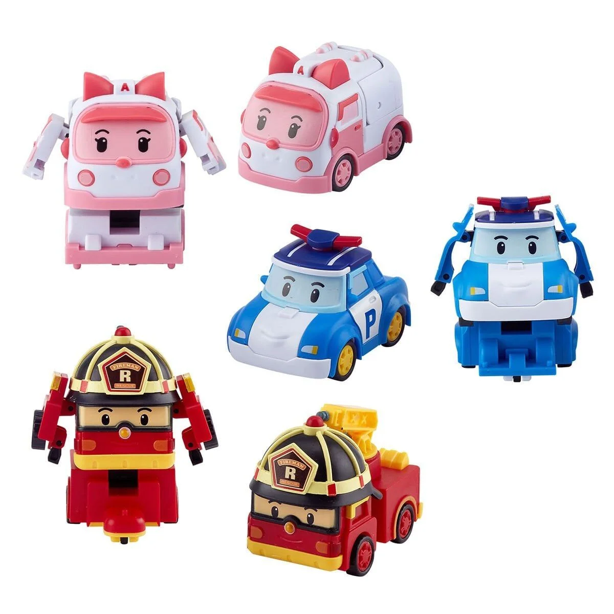 POLI ZR-915 Robocar Poli Quick Transforming Mini Rescue Deluxe Set görsel 4