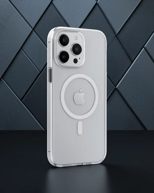 Apple İphone 15 Pro Max Kılıf Tron Şeffaf Magsafe Kapak - Şeffaf