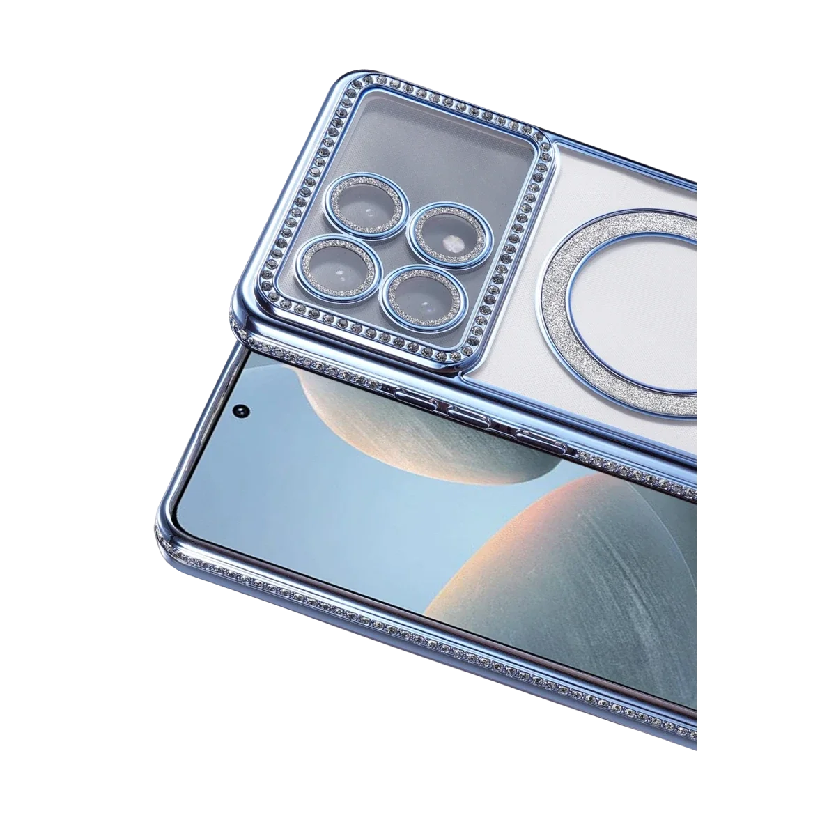 Xiaomi Poco X6 Pro Joke Simli Magneticsafe Kılıf - Mavi görsel 2