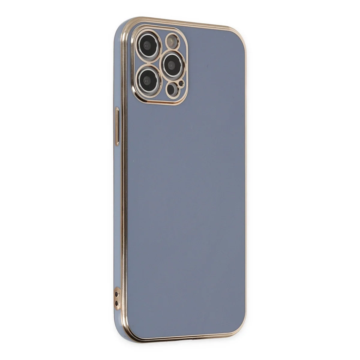 Apple İphone 12 Pro Max Kılıf Volet Silikon - Mavi