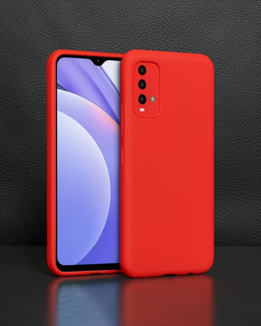 Xiaomi Redmi 9t Kılıf Nano İçi Kadife Silikon - Kırmızı