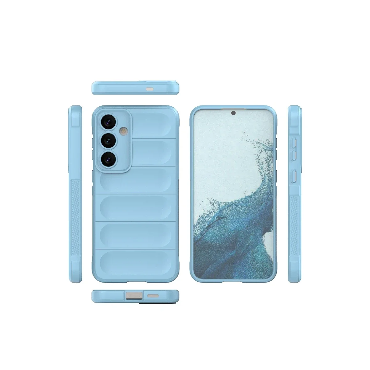 Samsung Galaxy S24 Kılıf Optimum Silikon - Sky Blue görsel 2