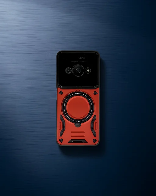 Xiaomi Poco C61 Kılıf Joy Lens Standlı Kapak - Kırmızı