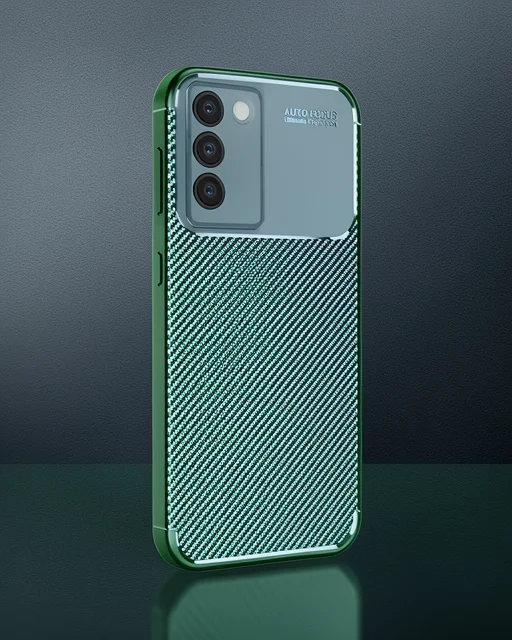 Vivo V30 Lite 4g Kılıf Auto Focus Karbon Kapak - Koyu Yeşil