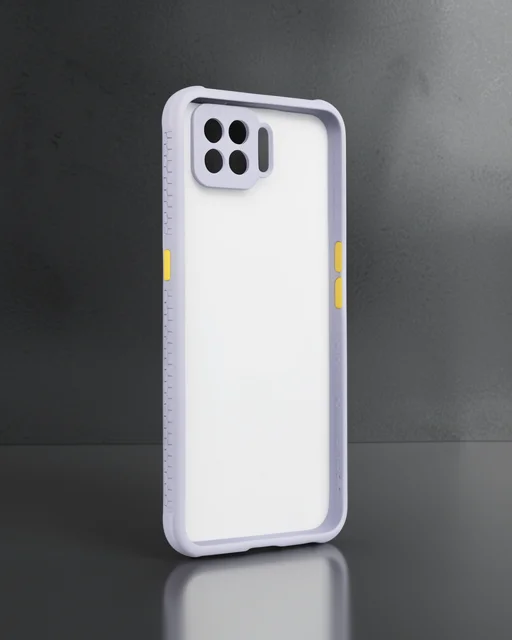 Oppo A73 Kılıf Miami Şeffaf Silikon - Lila