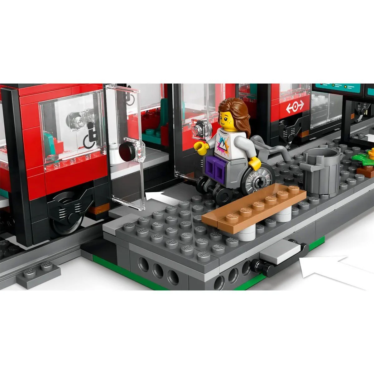60423 Lego City Şehir Merkezi Tramvay İstasyonu 811 parça +7 yaş görsel 5