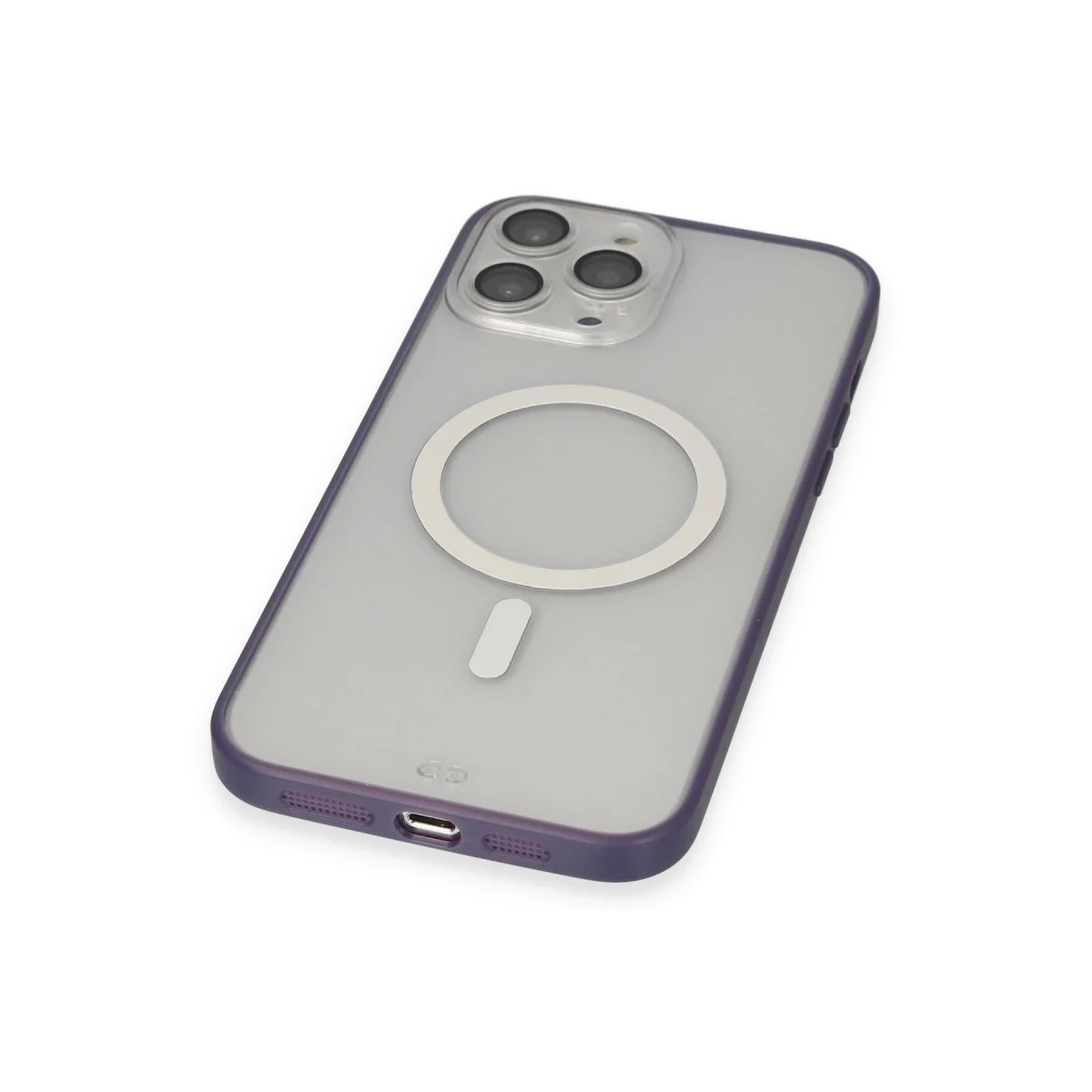 Apple İphone 14 Pro Max Kılıf Grand Magneticsafe Kapak - Mor görsel 4