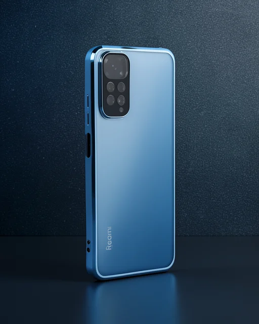 Xiaomi Redmi Note 11 Kılıf Razer Lensli Silikon - Açık Mavi