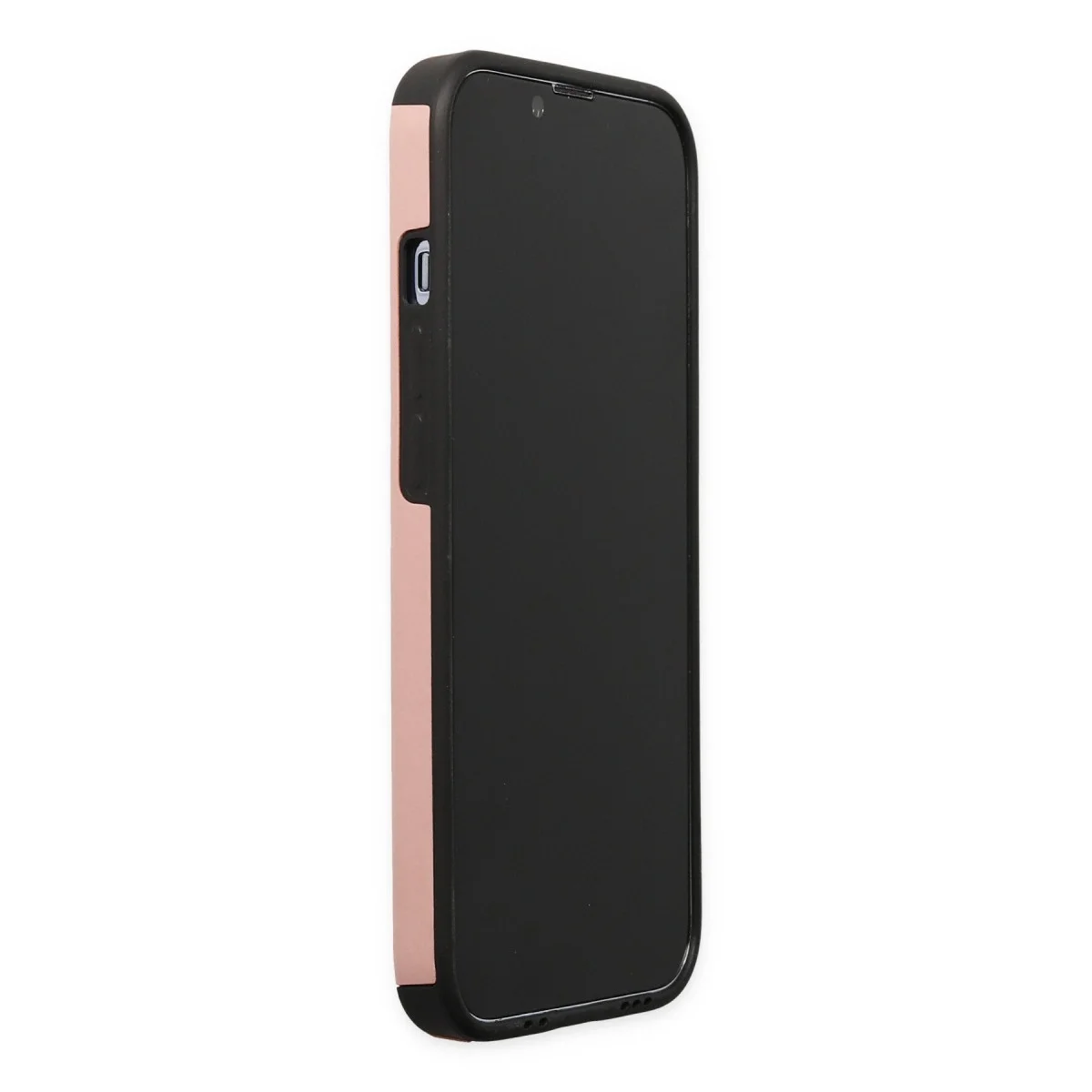Apple İphone 14 Pro Kılıf Mega Standlı Silikon - Pudra görsel 6