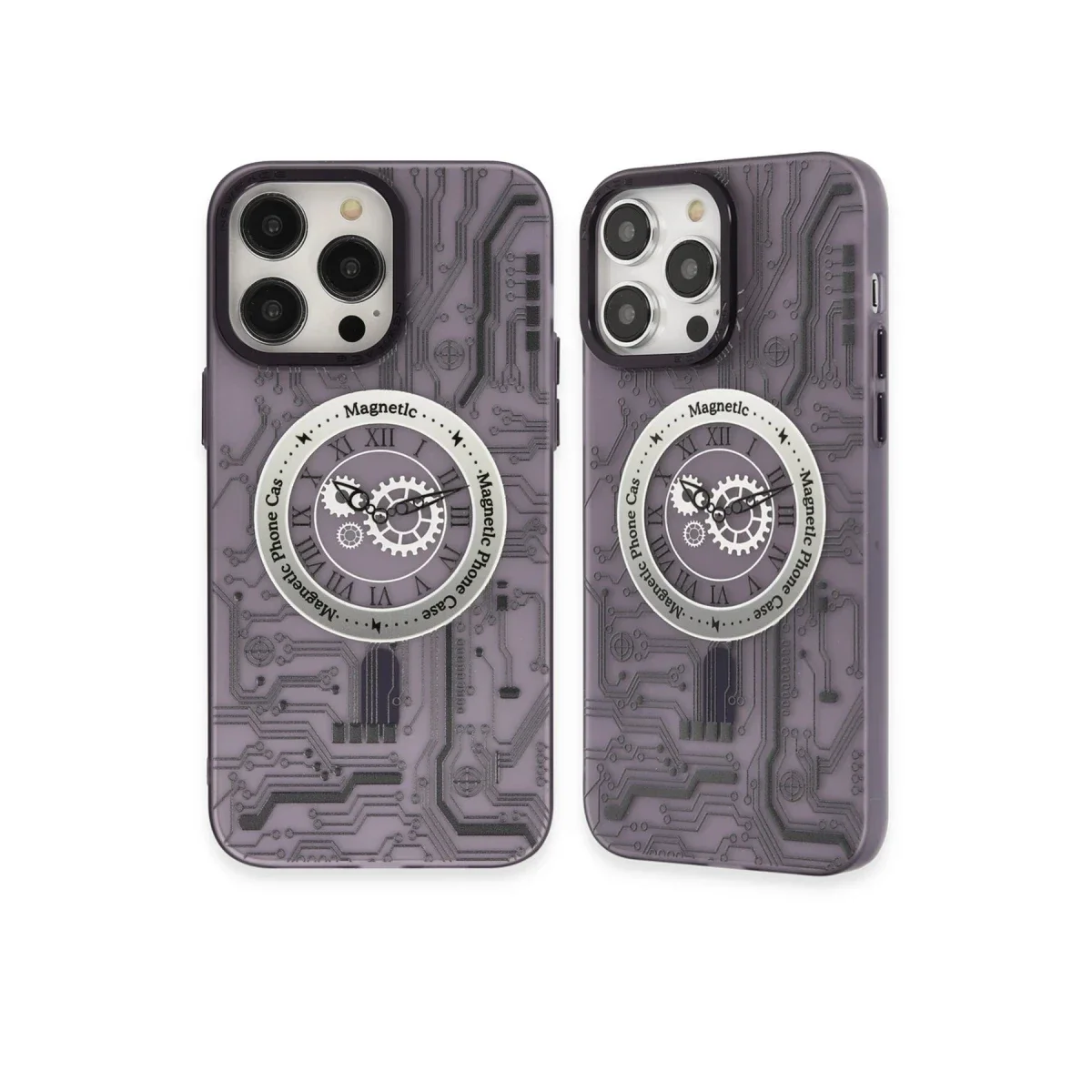 Apple iPhone 14 Pro Kılıf Apollo Magneticsafe Desenli Kapak - Apollo Mor - 5