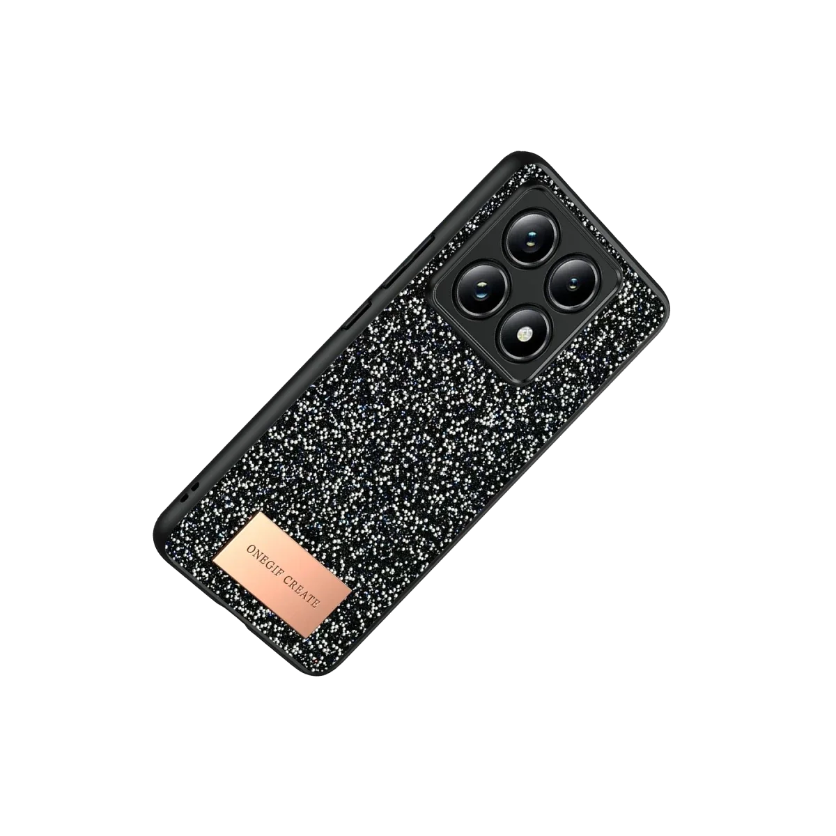 Onegif Xiaomi Mi 14T Pro Bright Simli Kapak - Siyah görsel 3