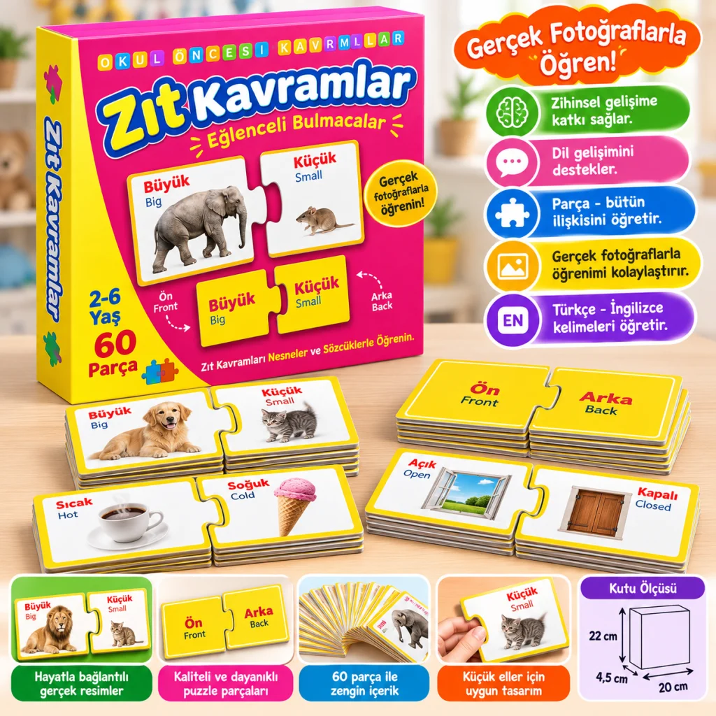 1390 Eğlenceli Bul Zıt Kavramlar