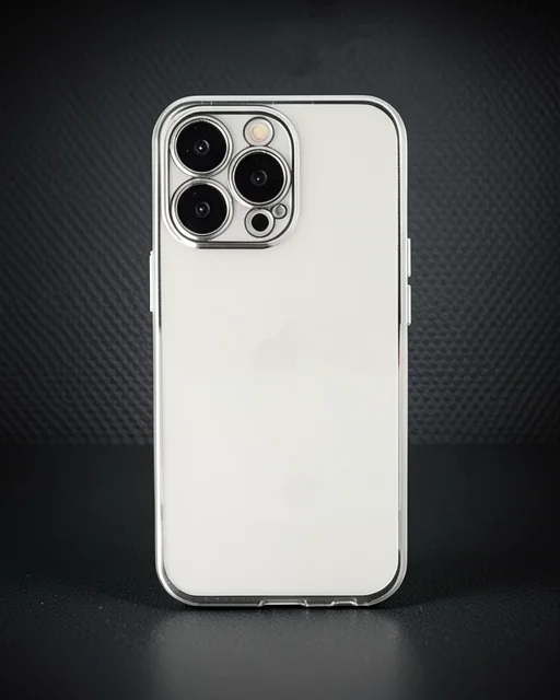 Apple İphone 13 Pro Kılıf Razer Lensli Silikon - Gümüş