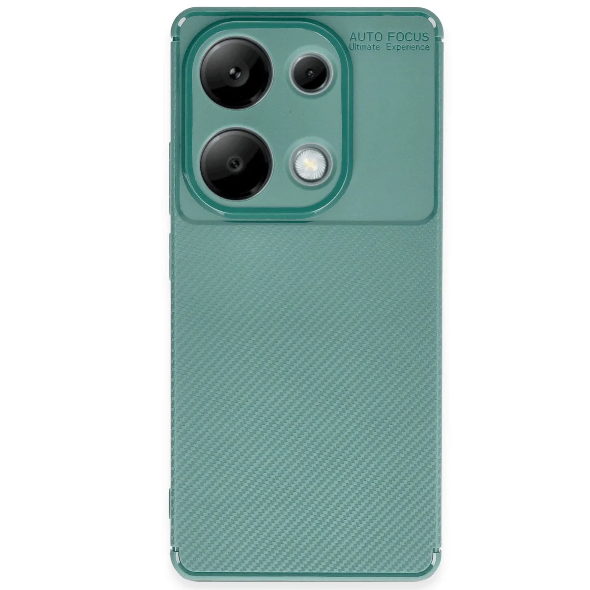 Xiao Red Note 13 Pro 4g Kılıf Auto Focus Karbon Kapak - Koyu Yeşil görsel 4
