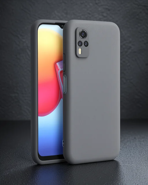 Vivo Y53s Kılıf Nano İçi Kadife Silikon - Gri