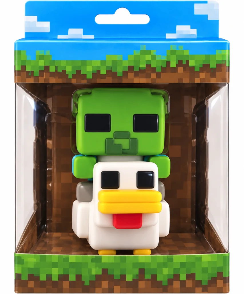 Minecraft Softeez Chicken Jockey Figür görsel 2