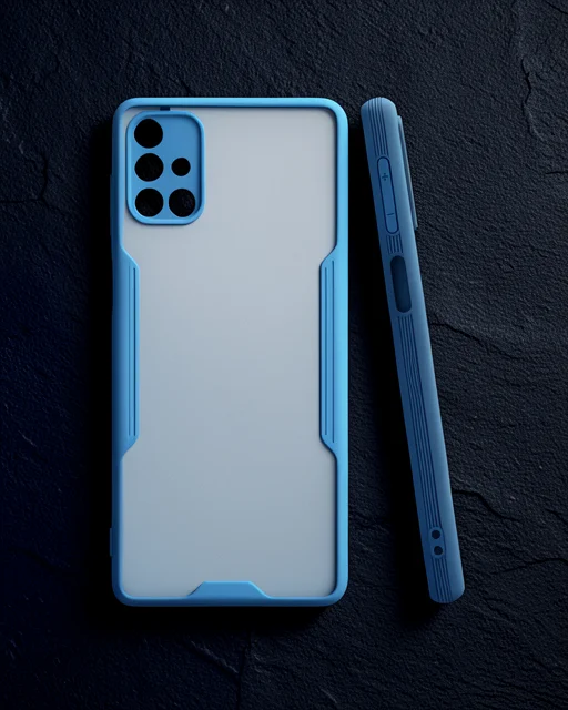 Samsung Galaxy M31s Kılıf Platin Silikon - Mavi
