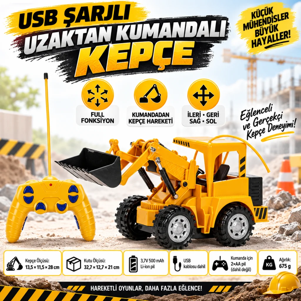 4491 İŞ MAKİNESİ DOZER F/F 3.7V.USB(adet fiyatıdır)