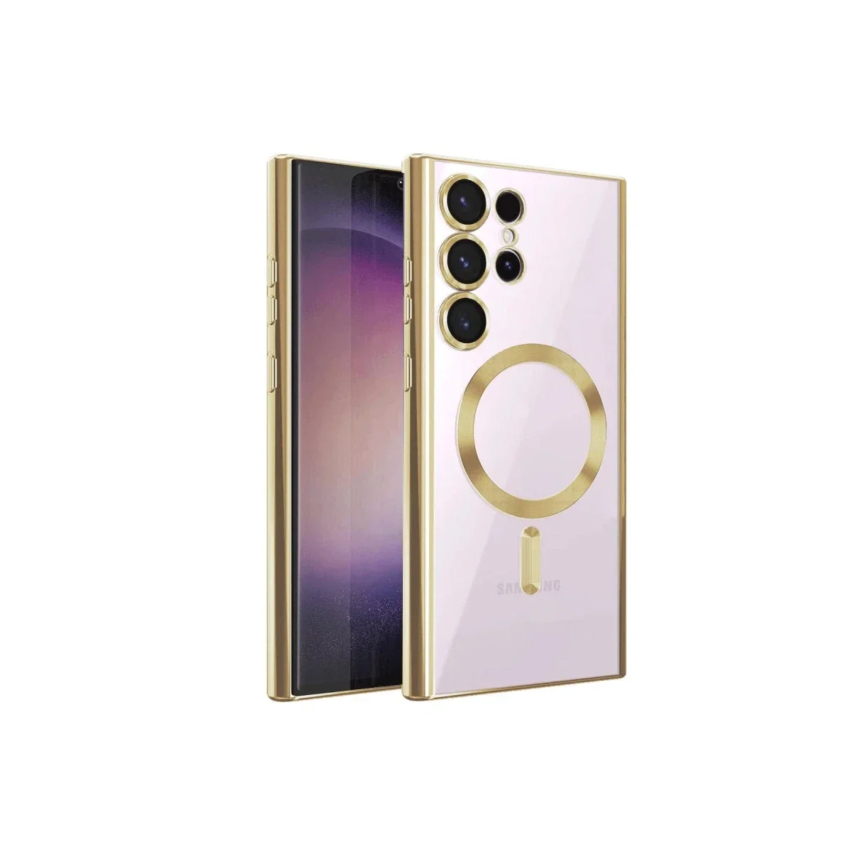 Samsung Galaxy S24 Ultra Kılıf Kross Magneticsafe Kapak - Gold