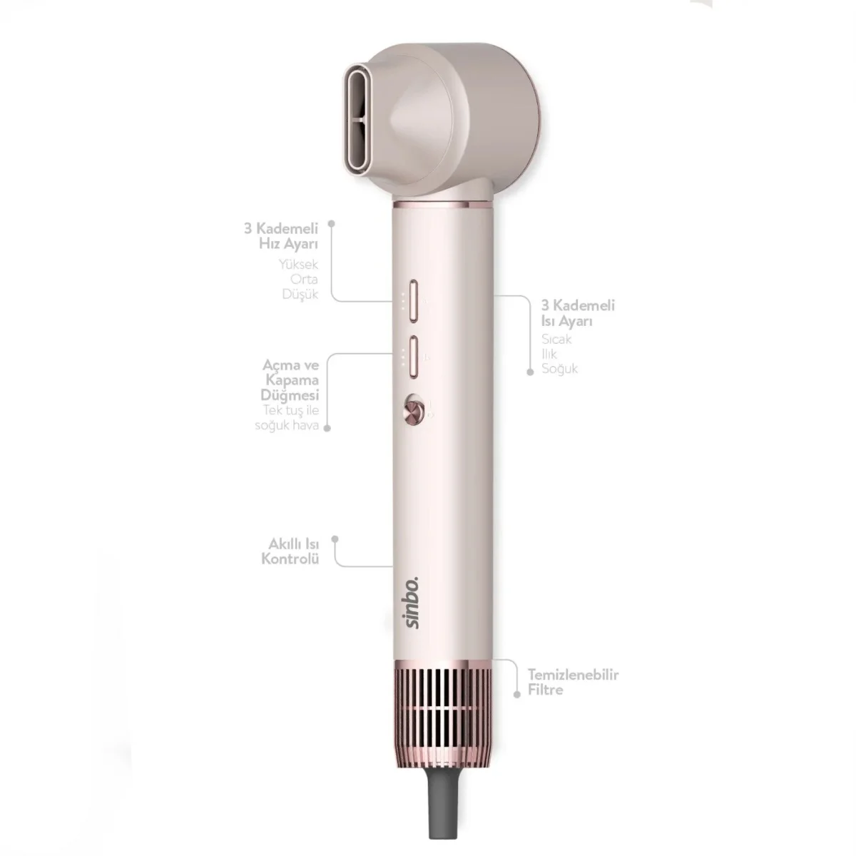5in1 Air Brush Saç Kurutucu ve Şekillendirici 1300W görsel 4