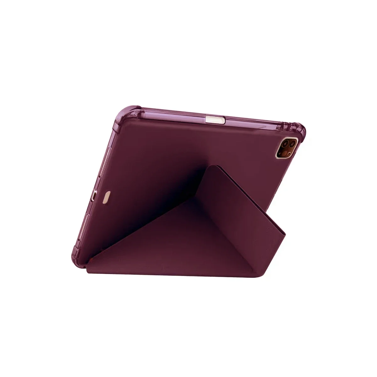 Apple iPad Air 13 (2024) Kılıf Kalemlikli Mars Tablet Kılıfı - Mürdüm görsel 2