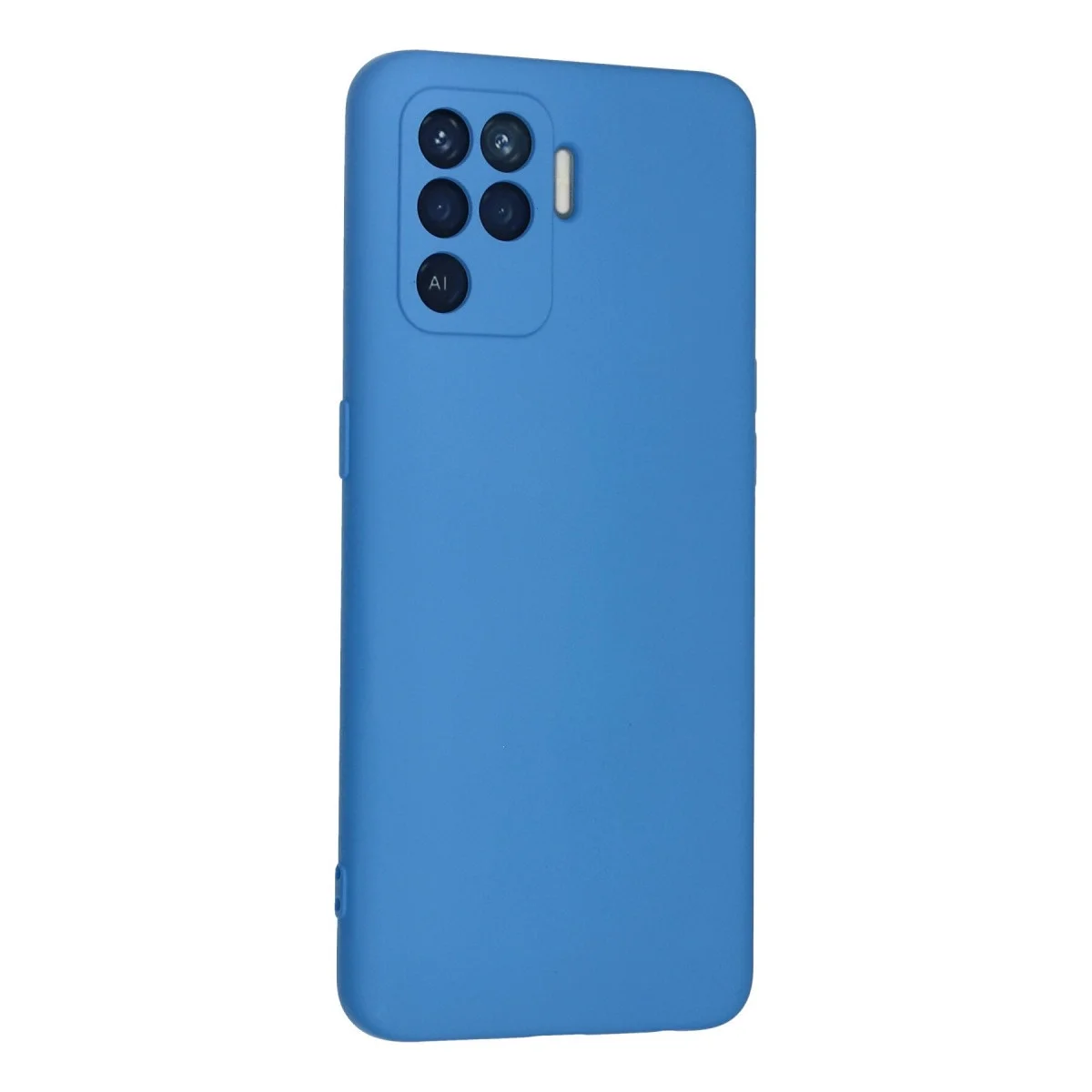 Oppo Reno 5 Lite Kılıf Nano İçi Kadife Silikon - Mavi görsel 2