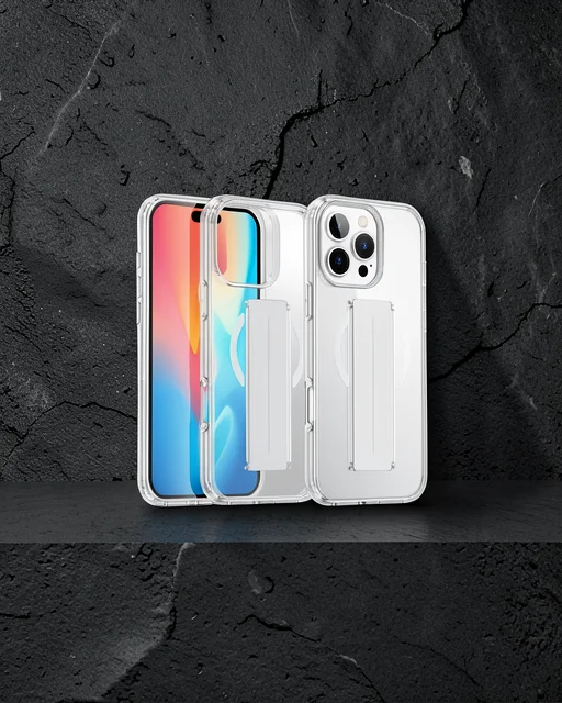 Joko Apple İphone 16 Pro Max Kılıf Alfa Magsafe Standlı Kapak - Şeffaf