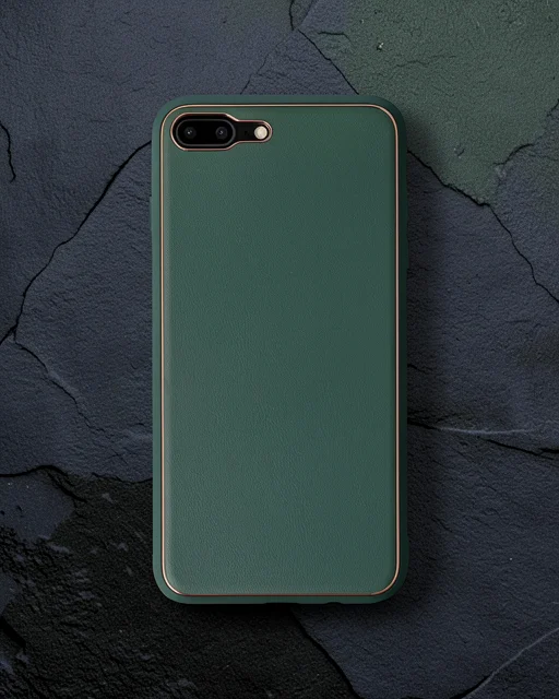 Apple İphone 7 Plus Kılıf Coco Deri Silikon Kapak - Yeşil