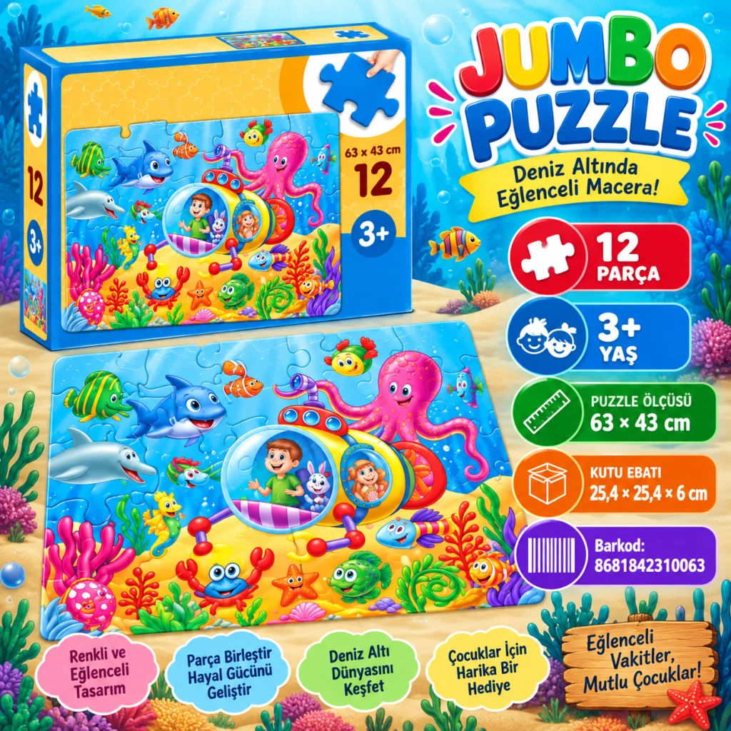 Jp 31006 Jumbo Puzzle 12 Parça görsel 2