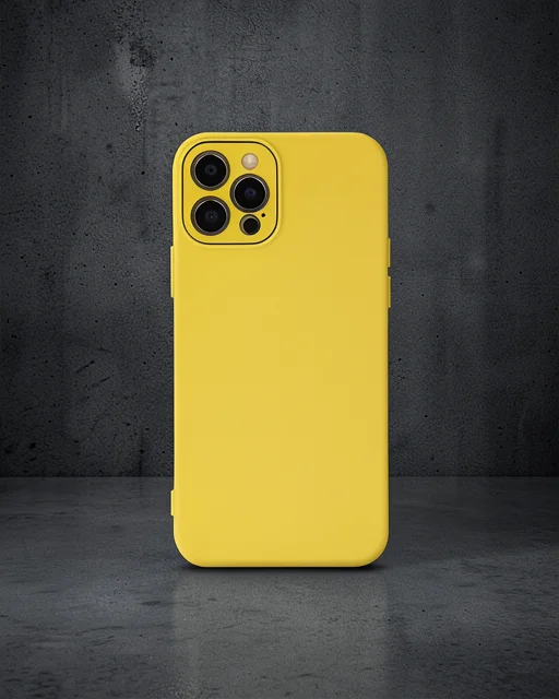 Apple İphone 12 Pro Kılıf Lansman Glass Kapak - Sarı